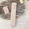 Meias femininas até a panturrilha, meias brancas finas de malha para o verão, meias estilosas de princesa, meias de meia-panturrilha, meias longas infantis