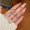 Pendientes Irregulares de Corazón Plateado 2022 Nuevos de Moda Elegantes Estilo Frío Pendientes Hebillas para Oreja Pendientes Exagerados Elegantes