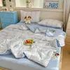Algodão lavado fio enrugado colcha de verão verão solteiro dupla camada fio colcha de ar condicionado dormitório de estudante verão fresco colcha lavável à máquina