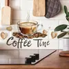 Hs4485C Adesivos de Parede Decorativos com Tema de Café Adesivos de Parede à Prova de Óleo e Impermeáveis Hora do Café Adesivos de Xícara de Café