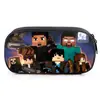 Al por mayor del fabricante Bolsas para lápices de gran capacidad para estudiantes del juego Minecraft Bolsas de papelería Bolsas para lápices de la naturaleza Caja de papelería de nailon