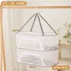 Cesta de secado de ropa completamente cerrada, bolsa de malla plana para secar calcetines, herramienta mágica para secar suéteres, herramienta para el cuidado de la ropa