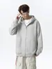 Sudadera con capucha de punto estilo retro americano Jianheng, ajuste limpio, alta calidad, top elegante y genial, prenda exterior de alta gama para hombre