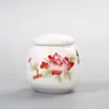 Miniatura Cerámica Pequeño Recipiente para Té Portátil Sellado Tarro de Almacenamiento para Polvo de Incienso y Ungüento, Caja de Empaque Vacía para Té Verde, Universal