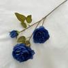Flor de Seda de Peonía Simulada de 3 Cabezas Estilo Europeo Boda Decoración del Hogar Flor Falsa Arreglo para Arco de Boda Flor de Peonía Simulada