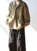 Nuevas Camisas de Otoño e Invierno 2025 para Hombre, Casuales y Versátiles, Cuellos de Ropa de Trabajo Holgados, Chaquetas de Manga Larga, Tops, Modernos