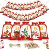 2025 Novo Calendário do Advento de Natal Saco de Presente Contagem Regressiva 24 Sacos Penduráveis Cordão Doce Pacote Bolso Conjunto