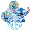 Animación Transfronteriza Lilo y Stitch Stitch Rosa Set de Globos de Película de Aluminio Arreglo de Cumpleaños Globo de Dibujos Animados Papel Día de Año Nuevo