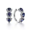 Pendientes de Diamante Azul Klein para Mujer, Modernos, Sencillos, de Alta Gama, Pendientes de Diamante de Colores, Pendientes de Circonita Azul Transfronterizos Europeos y Americanos