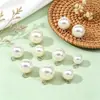 Elegante botón de perla, botón redondo de imitación de perla para cheongsam, Hanfu, camisa, botón de perla para decoración de ropa, al por mayor