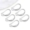 Platino Recubierto de Cobre Color Fuerte Duradero con Superficie Perlada Gancho de Oreja Simple Pendiente de Aguja Colgante Colgante Accesorios de Joyería DIY