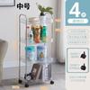 Estante multicapa para cosméticos de baño, carrito móvil, estante de almacenamiento transparente para manicura RS-500668