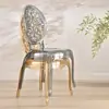 Silla Acrílica Transparente de Cruces Silla de Palacio Silla con Respaldo de Silla Hotel de Lujo Banquete Salón de Bodas Silla de Boda Stock Listo