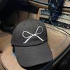 Gorra de Béisbol Bordada con Lazo Dulce de Celebridad de Internet Estilo Coreano para Mujer, Combinación Perfecta, Parte Superior Semi-suave, Gorra Visera Solar, Cara Pequeña para Hombres