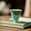 Caneca Master de Cerâmica Pintada à Mão Estilo Óleo com Cor Sob Esmalte Copo Único Copo para Degustação de Chá Conjunto de Chá Kung Fu Caneca Doméstica para Beber Chá Copo de Aroma