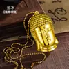 Isqueiro à Prova de Vento com Chama Verde, Novo Estilo Cabeça de Buda, Corpo de Liga e Design de Pulseira Colar, Presente para Homens Atacado