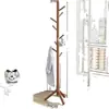 Perchero de pie para uso doméstico en el dormitorio, perchero de madera maciza, perchero de pie simple para dormitorio para colgar y secar la ropa