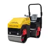 Compactador de solo pequeno 2 toneladas tipo caminhada com vibração tipo carro rolo simples e duplo roda de aço miniatura compactador de asfalto gramado