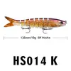 Tienda de aparejos de pesca pez multi-sección Luya señuelo 13.5cm/19g señuelo duro señuelo falso biónico fábrica de aparejos de pesca suministro directo