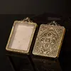 Caixa Gawu de Cobre Puro Capricórnio Cinco Sabedorias Cinco Budas Mandala de Ângulo Reto Concha Simples e Dupla Thangka Quadrado Pingente Retrô com Vários Designs