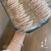 Pulsera Abierta Fushi Plata Pura 999.9 Patrón de Nube de Loto Esmalte Antiguo Calidad Mayorista Regalo para Personas Mayores