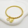 Pulseira Torcida Feita à Mão Yanyu Jiangnan Nova Chinoiserie Borracha Sólida Trançada com Seda Corda Torcida Galvanizada com Prata Pura 999 Pulseira para Homens e Mulheres