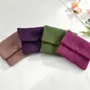 Bolsa de Terciopelo de Piel de Oveja, Bolsa Retro para Joyería, Bolsita Portátil con Cremallera para Guardar Anillos y Pendientes, Exquisita Bolsita de Tela Pequeña con Broche