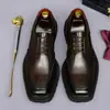 Sapatos masculinos formais de couro, couro bovino genuíno, com aumento de altura, bico largo, tamanho grande, estilo Derby, adequados para o trajeto diário, sola grossa, leves, retrô, sapatos de negócios