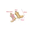 Colgante de Bota con Goteo de Aceite de Acero Inoxidable Europeo y Americano para Zapatos, Accesorios de Collar Hip-Hop DIY, Transfronterizo