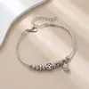 Pulseira de Contas Redondas Simples Versátil Ajustável Popular do Oriente Médio Transfronteiriça Joias de Noiva para Mulheres Europeias e Americanas Dubai