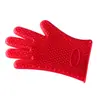 Guantes de silicona cuadrados redondos de 130 g para horno microondas, hornear, forma de corazón, aislamiento de alta temperatura, anti quemaduras, antideslizantes, de cinco dedos, cocina