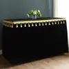 Toalha de Mesa de Casamento, Saia de Mesa para Buffet de Aniversário, Toalha de Mesa com Franjas de Veludo para Oferenda a Buda, Toalha de Mesa para Templo de Buda, Capa de Mesa
