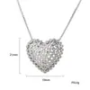 Colgante Caliente Transfronterizo Nuevo para Mujer Estilo Europeo y Americano Microincrustado Circonio de Color Amor Corazón Colgante Colgante Temperamento Regalo Venta al por Mayor