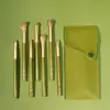 Set de 7 Brochas para Ojos Personalizado de Aguacate con Cerdas Suaves, Pincel para Sombras de Ojos, Pincel para Sombras de Nariz, Pincel para Delineador de Ojos, Herramientas de Belleza, Bolsa de PU, Transfronterizo