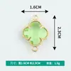 Versión coreana de trébol de cuatro hojas diy doble colgante aleación incrustaciones accesorios colgante arete pulsera tejido a mano pequeño colgante al por mayor