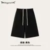Shorts de Estilo Urbano Otoño e Invierno Retro Americano Sueltos Rectos Estampados Marca de Tendencia Shorts Casuales para Hombres
