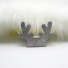 Venta al por mayor de fábrica de accesorios de joyería DIY, decoración navideña, astas de polvo dorado de doble cara, accesorios para el cabello para niños, material para pinzas para el cabello