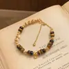 Pulsera Popular de Ojo de Tigre Cepillado Exquisito Ojo de Gato con Cuentas de Xiaohongshu Pulsera Versátil de Lujo Ligero para Mujer Dropshipping