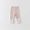 Calcetines Apilados y Leggings para Bebés y Niños Pequeños 2026 Estilo Nuevo de Primavera Coreano Versátiles Elásticos Pantalones Largos para Bebés Niñas Atuendo de Primavera Clase A