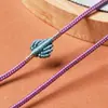 Corda de pingente trançada DIY simples estilo original feita à mão com laço criativo e fecho ajustável, corda de colar para atacado
