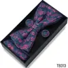 Caja de Regalo Nueva de Lujo para Hombre Lista para Usar Conjunto de Corbata de Moño Pañuelo Cuadrado Gemelos Accesorios de Moda para Vestir Formal de Negocios Regalo