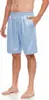 Shorts de Casa de Hielo de Seda de Verano, Caída Suave, Transpirables, de Secado Rápido, Delgados, Brillantes, Color Sólido, Shorts para Vacaciones en la Playa para Hombres y Mujeres