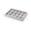 Bandeja para Joyas, Organizador de Almacenamiento de Aretes de Terciopelo Gris, Caja de Almacenamiento de Joyas con Cajón, Solución de Almacenamiento de Joyas