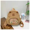 Mochila de Felpa Linda Estilo Coreano para Mujer, Bolsa para Salir de Compras Diarias, Mochila Pequeña Simple Suave Linda de Dibujos Animados para Estudiantes