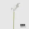 Lirio de Calas Simulado de Cabeza Única Doble Flor Artificial Ramo de Boda Ramo Flor Artificial de Lirio de Calas de Doble Pétalo Eva