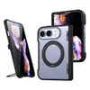Funda para Apple iPhone Duo con Soporte Magnético Giratorio, Protección de Bordes y Cubierta Protectora Plegable de 18 Pliegues