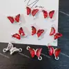 Celebridad de Internet Súper Brillante Cristal Incrustado Diamante Doble Mariposa Circonita Colgante DIY Pulsera Collar Pendiente Accesorios Circonita