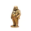 Buda Maitreya con Traje de Latón Puro, Buda CEO Dominante, Pieza Decorativa Vintage, Mascota de Té de Escritorio, Adorno Artesanal