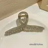 Pinza para el pelo grande y moderna para mujer, elegante y sofisticada, pinza para el pelo exquisita, pinza de tiburón simple para primavera-verano