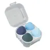 Set de Esponjas de Maquillaje con Forma de Huevo de Cuatro Compartimentos, 4 Piezas, Esponja que No Absorbe Polvo, Esponja de Forma de Gota de Agua de Doble Uso Húmeda y Seca, Herramienta de Maquillaje
